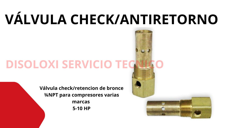 Valvulas check o antiretorno