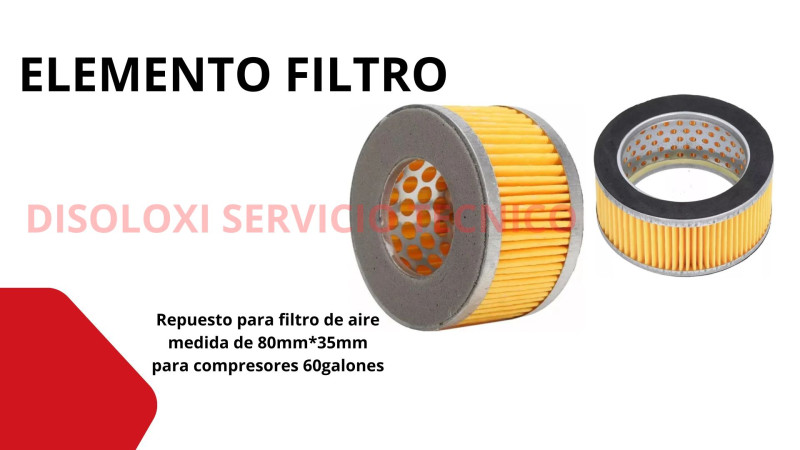 Repuesto, elemento filtro