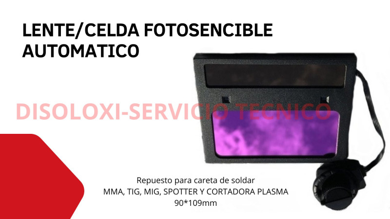 Vidrio para careta de soldar fotosencible