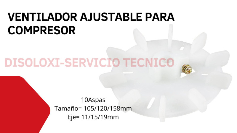 Ventilador con tornillo ajustable