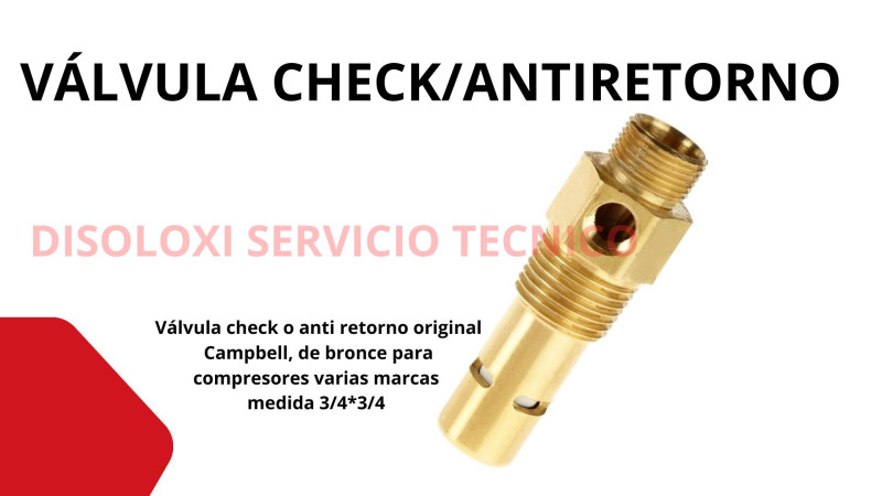 Valvulas check o antiretorno