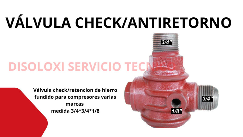 Valvulas check o antiretorno