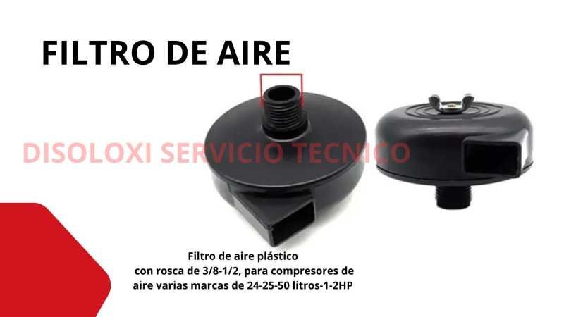 Filtro de aire plastico