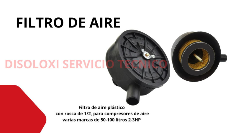 Filtro de aire plastico 50-100litros 