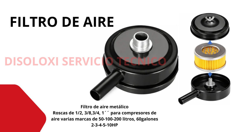 Filtro de aire metalico industrial