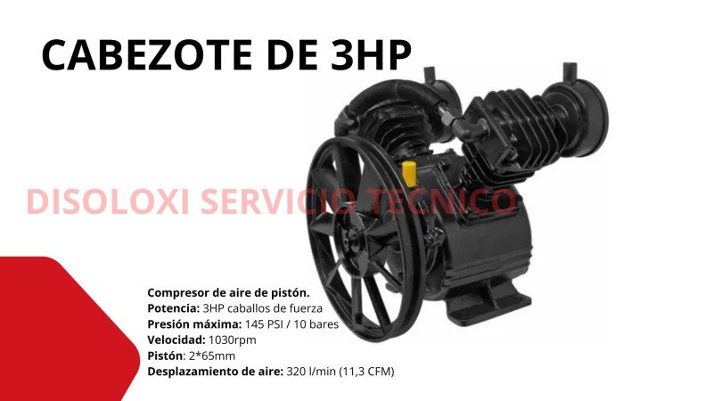 Cabezote doble piston de 3HP