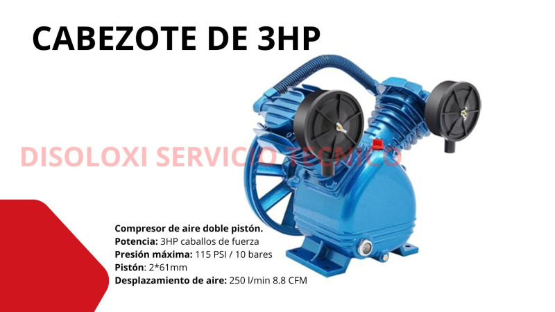 Cabezote doble piston de 3HP PUMA 