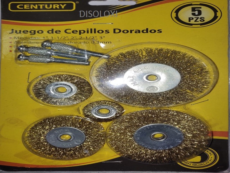 Juego De Cepillos Dorados CENTURY 5 Piezas