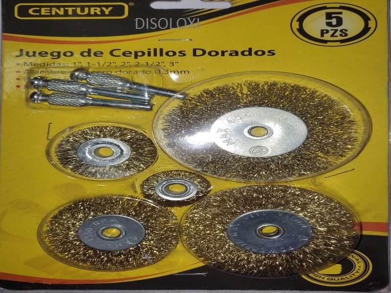 Juego De Cepillos Dorados CENTURY 5 Piezas