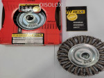 Cepillo Circular Trenzada HELA INOX 4 1/2" Con Rosca 5/8