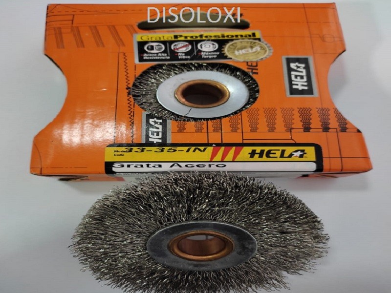 Cepillo HELA INOX 3" Circular Para Taladro 