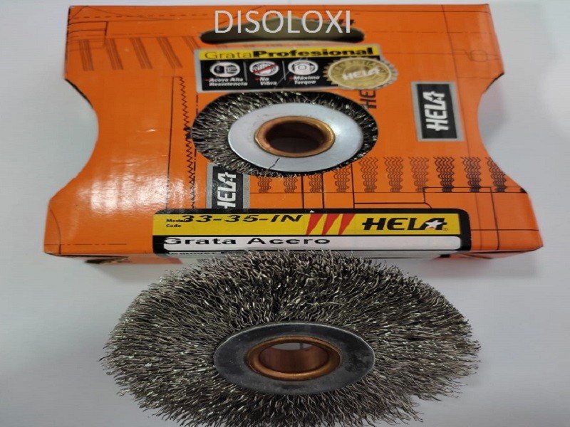 Cepillo HELA INOX 3" Circular Para Taladro 