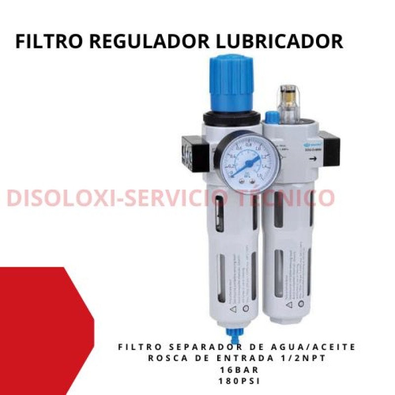 Filtro Regulador Lubricador 1/2 NPT