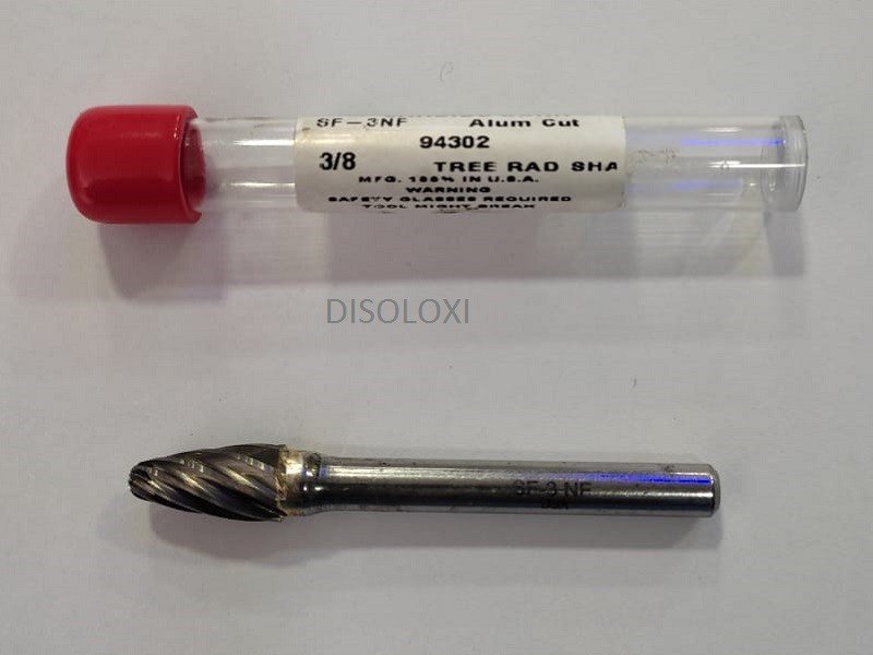 Fresa Met&aacute;lica De Carburo De Tungsteno Esmeril Recto ALUMINIO